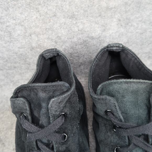 AJ Valenci Shoes Womens 11 Casual Sneaker Leather High Top Black Lace Up Trainer - Picture 4 of 15